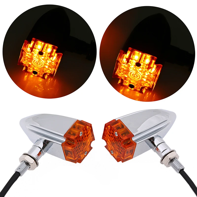 Светодиодная вспышка POSSBAY для мотоцикла хромированный Янтарный крест поворотный