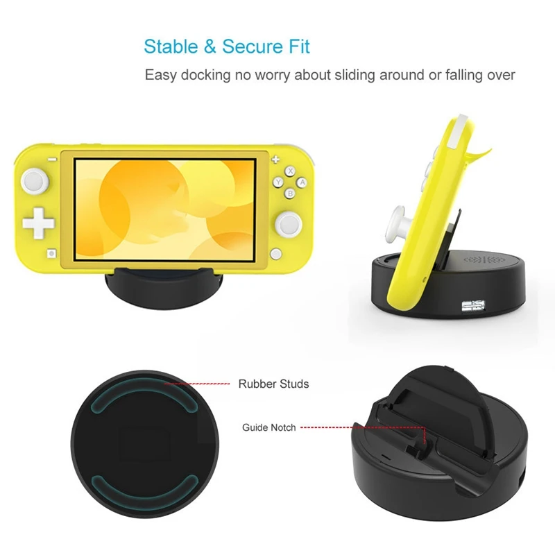 ДЛЯ NS Switch Lite мини зарядное устройство с подставкой двойной USB внешний зарядное устройство для 2 ручных контроллеров