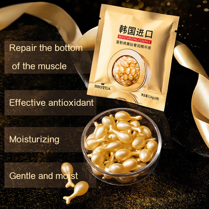 20pcs/bag Hyaluronic Acid Moisturizing Anti-aging Capsule Essence Lifting Firming Face Serum Whitening Spot Removing Face Care
