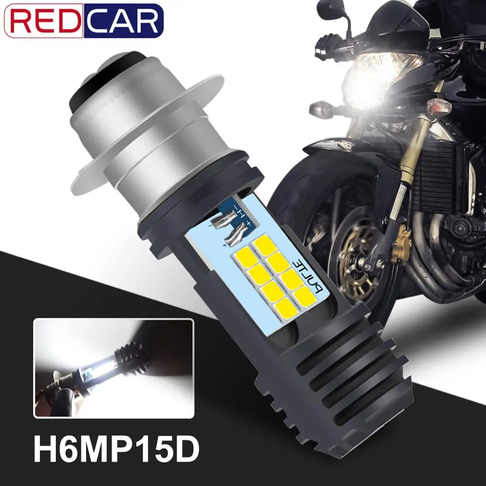 P15D H6M мотоциклетная фара 16SMD 2835 чипы 4000лм универсальная супер яркая мотоциклетная фара лампа мото DRL фары Hi Lo лампа