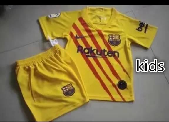 Barcaed Messi Футбольные Майки 19 20 для детей и взрослых F. DE JONG GRIEZMANN MESSI Размер S-4XL одежда для детей - Цвет: kids