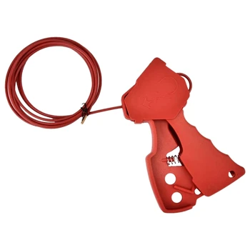 

Multipurpose Cable Lockout 2.4M Adjustable Safety Cable Lock Industrial Safety Lockout Device for Locking and Warning Prompt Wor