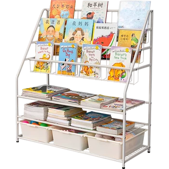 

Children's Bookshelf Simple Floor Picture Book Toy Shelf Baby Bookshelf Economy Storage Shelf Household Shelves