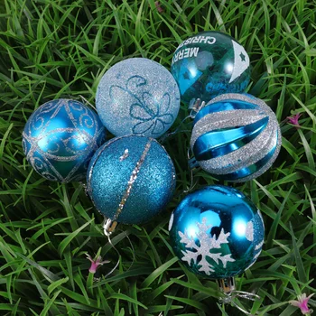 

24Pcs 6cm Christmas Balls Durable Chic Delicate Christmas Tree Ornaments for Prom Party Ball