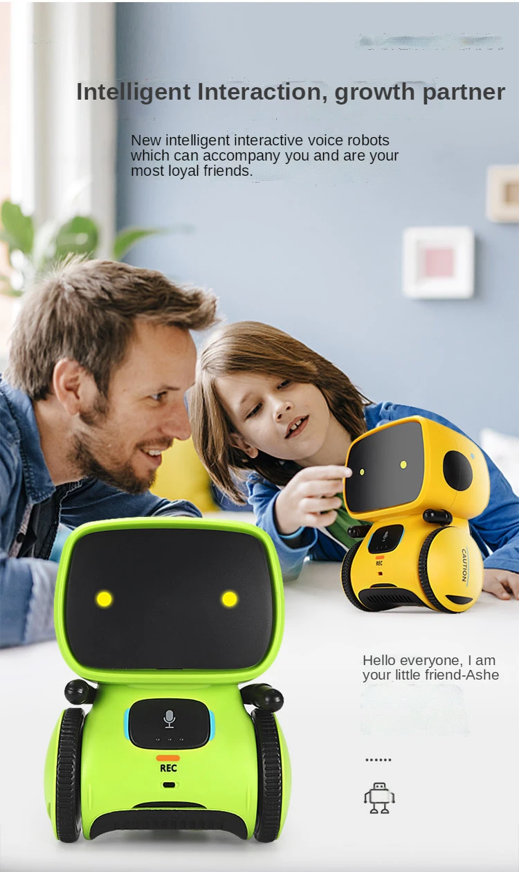 Intelligent Robot Toys English & Chinese Version Voice Touch control Interactive Educational RC for Boys Girls | Канцтовары для