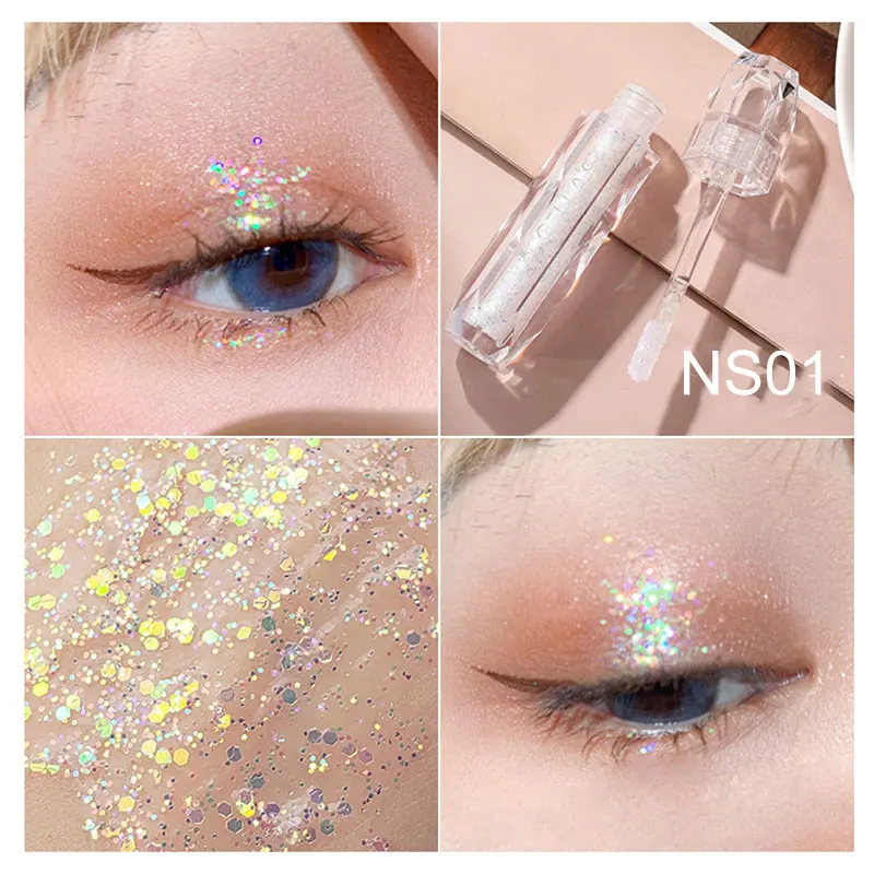 Liquid Eyeshadow Shimmering Glitter High Glossy Long Lasting Eye Shadow - Цвет: 01