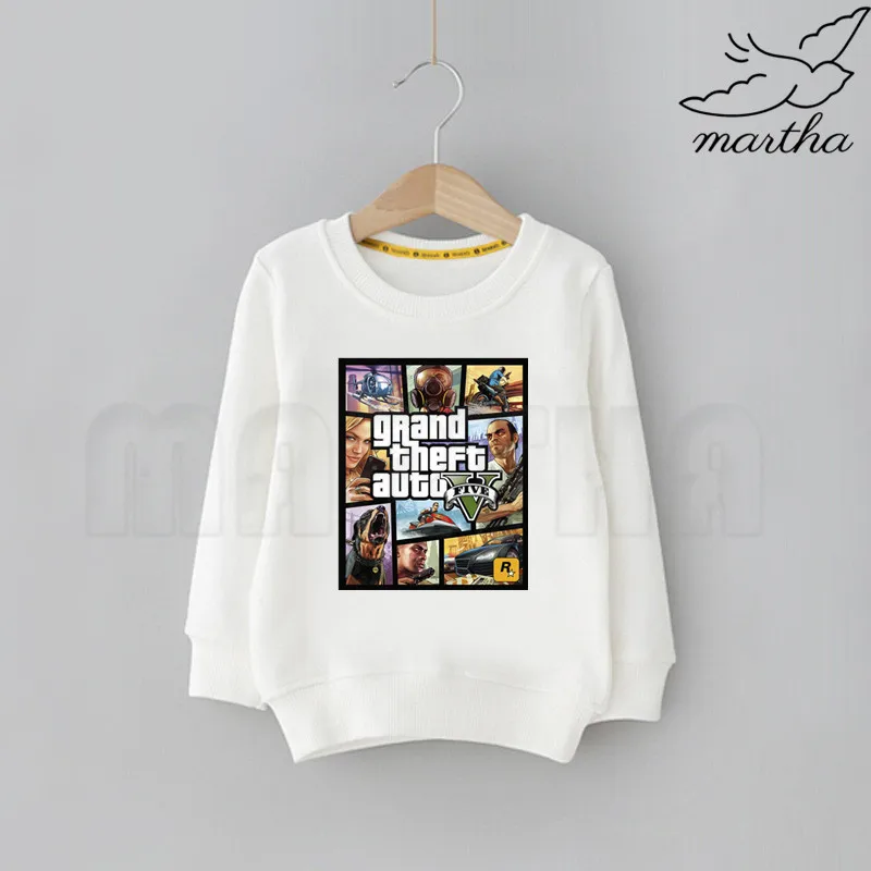 Детские толстовки с героями мультфильмов «Grand Theft Auto GTA»; весенние повседневные толстовки с капюшоном; Детские однотонные толстовки с капюшоном