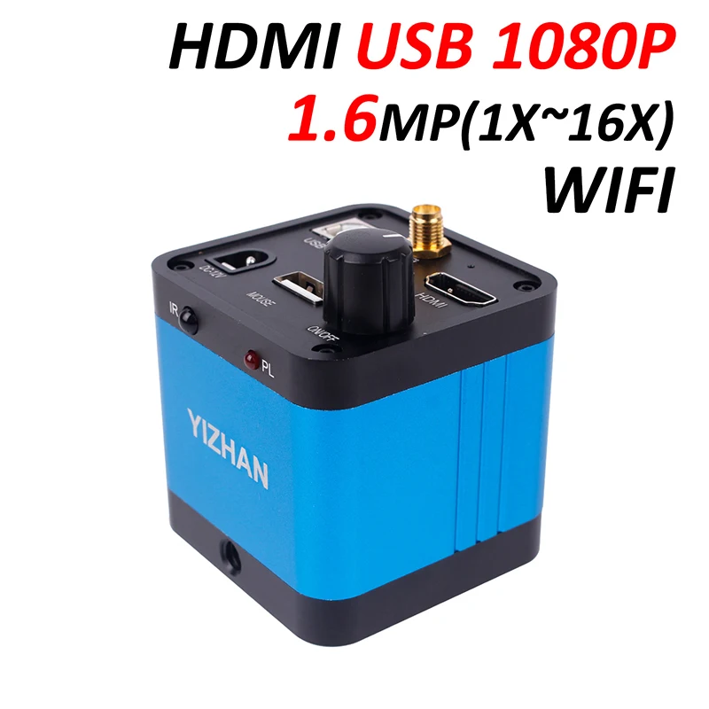 

16MP USB HDMI WIFI outputs Industrial Digital Video Microscope Camera For Phone PCB IC Soldering Repair