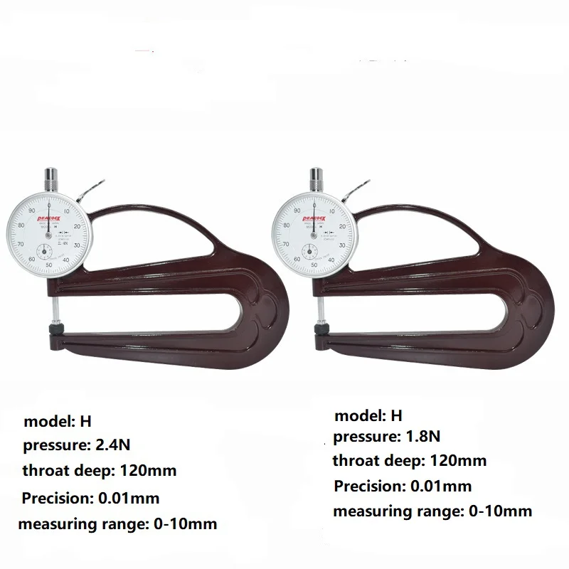 H Type Thickness Gauge 0-10 mm Leather Thickness Gauge H 2.4 N 