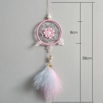 

Decoration Pendant Interior Feather+Iron Parts Accessories Car Living room