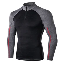 Running Jacket Men Jogging Sweatshirt Sport Jacket Men Zipper Long Sleeve T Shirt Compression Mens Jogging Jacket Gym TShirt Man