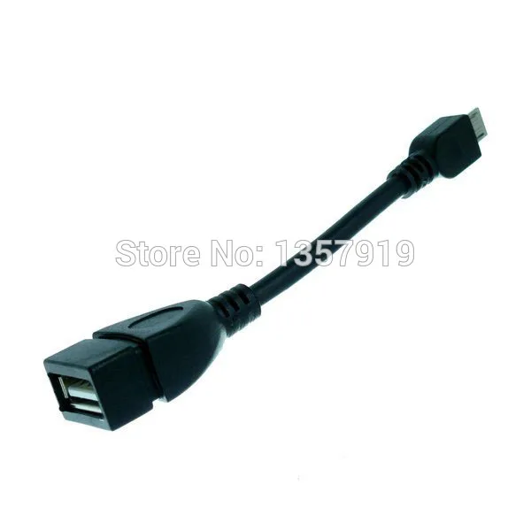100pcs/lot Black Micro USB Host Cable OTG 10cm 5Pin Mini Usb Cable for Tablet PC Mobile Phone MP4 MP5 Smart Phone