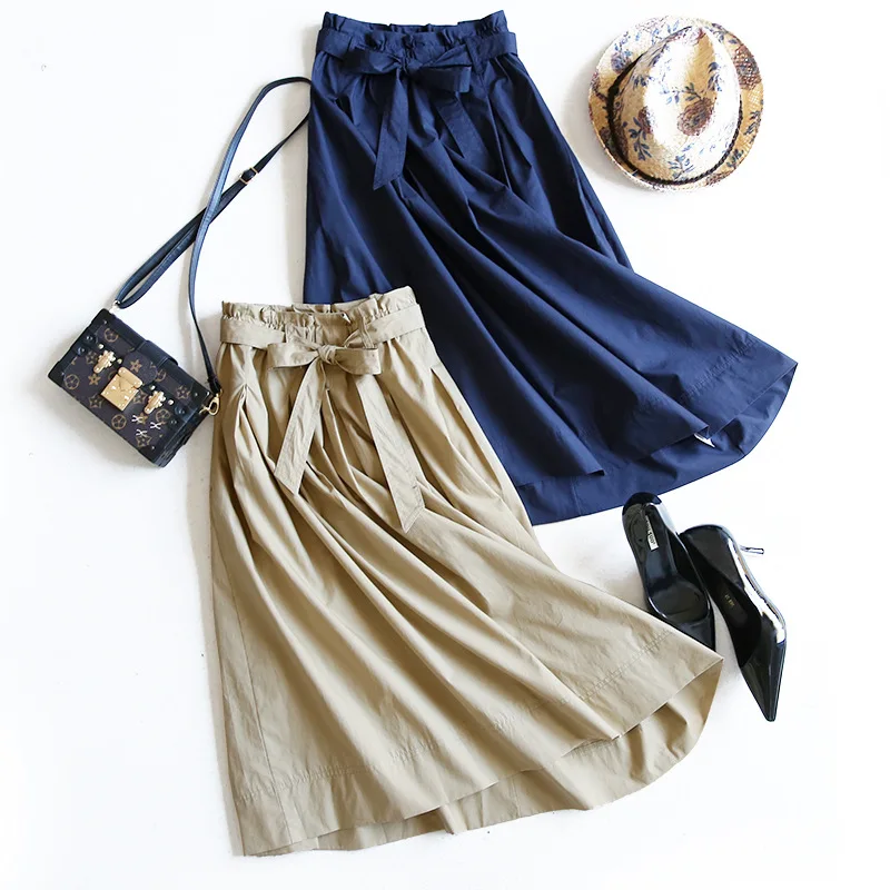 Fashion Fan Origional Design-Cotton A- line Half-length Skirt by Age Autumn New Style Skirt Japanese-style WOMEN'S Dress Wholesa