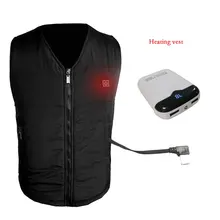 Электрический жилет USB Отопление крышка зимняя теплая куртка с капюшоном Кепки Костюмы тепловой жилет лыжный для альпинизма, рыбалки, жилет