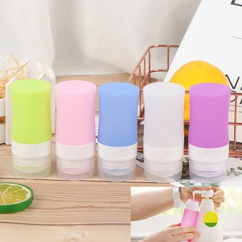 

Portable Cosmetic Refillable Silicon Bottle Travel Lotion Bath Shampoo Container