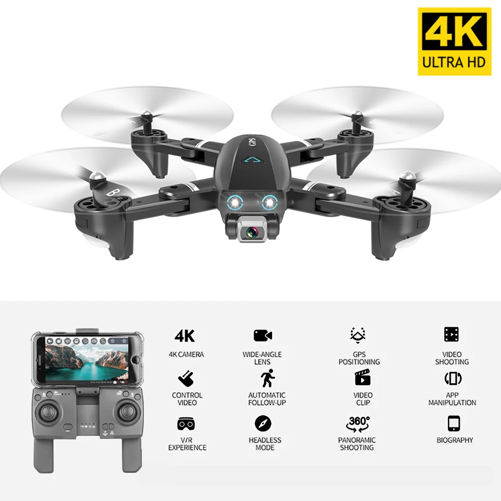 

CSJ 5G Wifi FPV GPS Drone with 4K Camera HD Way-point Flying Gesture Photos Video Auto Return Home S167GPS RC Quadcopter RC Toys