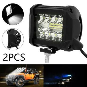 

2PCS LED Car Light Truck 9-32V DC 6000K PMMA Lens 120W 20000LM Spot Beam