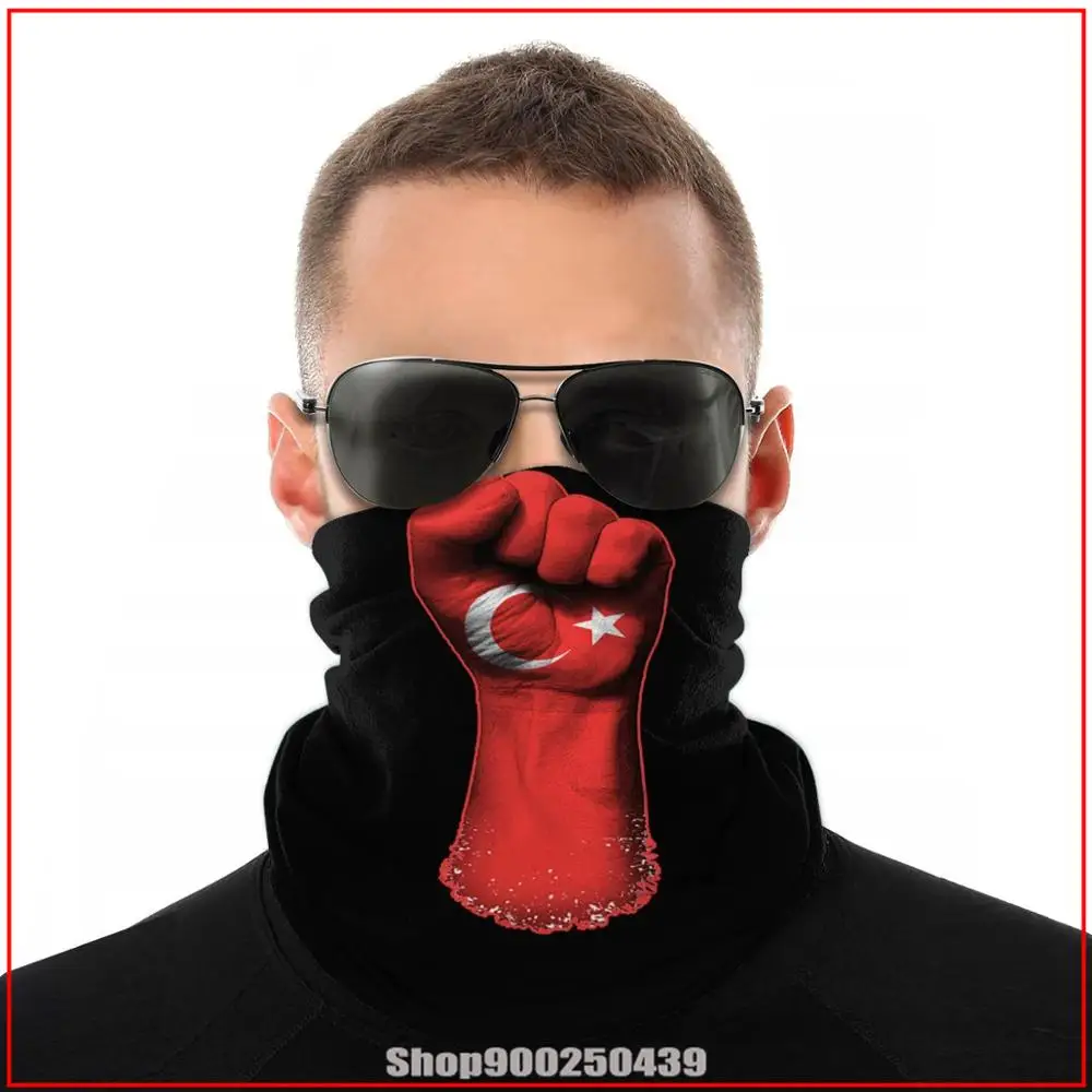 Флаг Турции на поднятом сдавленном кулак бандана шарф DIY головные уборы
