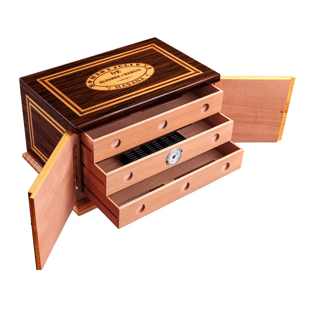 CigarHumidor3LayersWithHumidifierHygrometerMoisturizingCigars