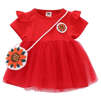 

Baby Fashion Dress Long Sleeve Infant Dress Pineapple Embrodieried Spring Baby Girls princess Clothes 2020 Hot Fashion