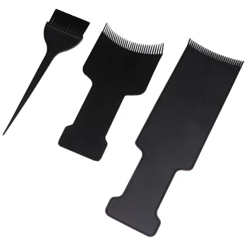 

3Pcs Practical Highlighting Board and Brush Kit Hair Coloring Board Hair Dying Board for Hair Dyeing DIY Hairdressing