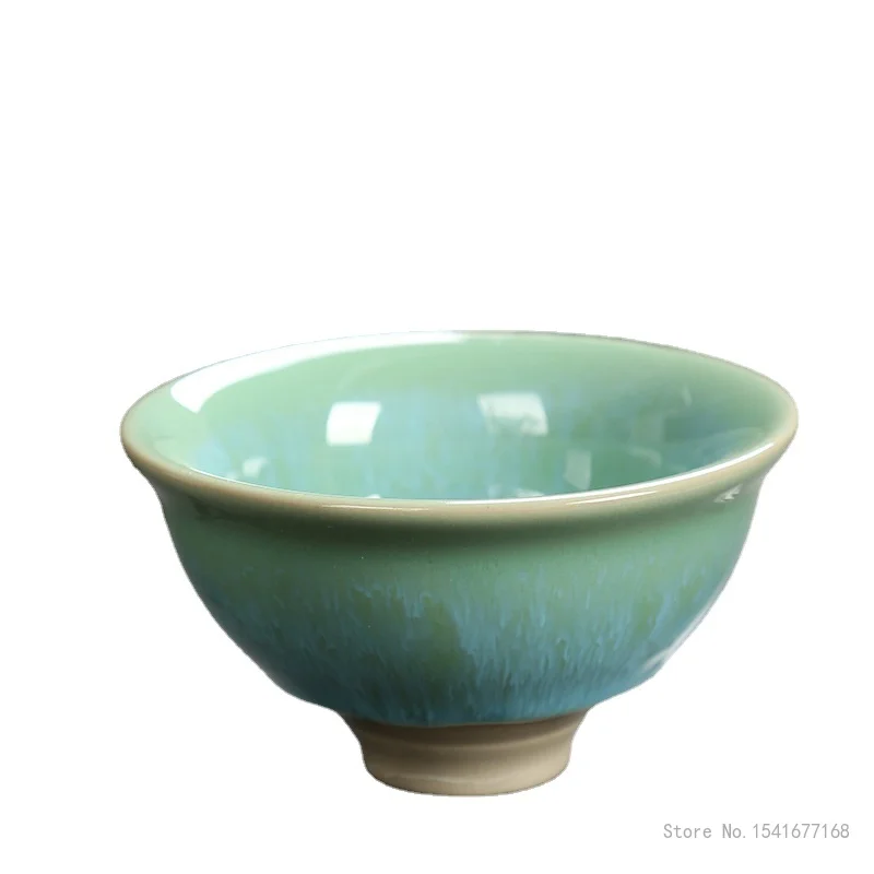 Chinese Kung Fu teacup kiln changeable glaze teacup household single-cup brewing tea cup hat tea bowl ceramic teacup