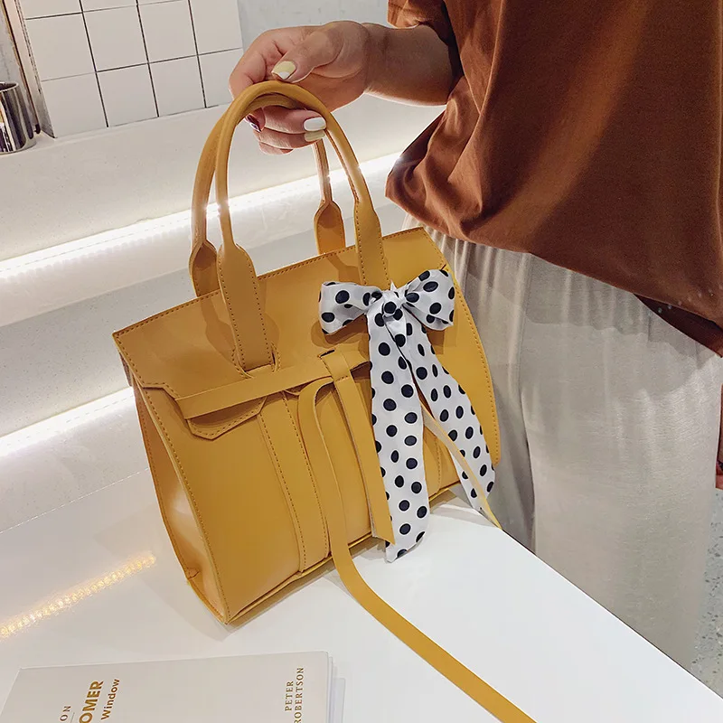 

Big Bag Women's 2019 Korean-style New Style Large-Volume Simple Commuter Bag Bow Versatile Shoulder Bag/ Hand Bag Shoulder