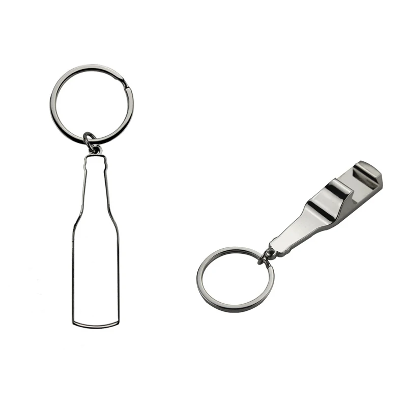 15pcs Sublimation Blanks Keychains Metal Bottle Opener DIY Gifts