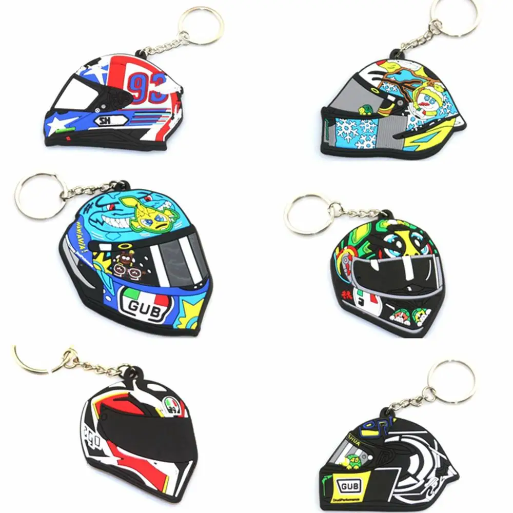 Rubber Motorcycle Key Ring Key Chain cool keychain 3D Soft For motorcycle helmet 93 AGV