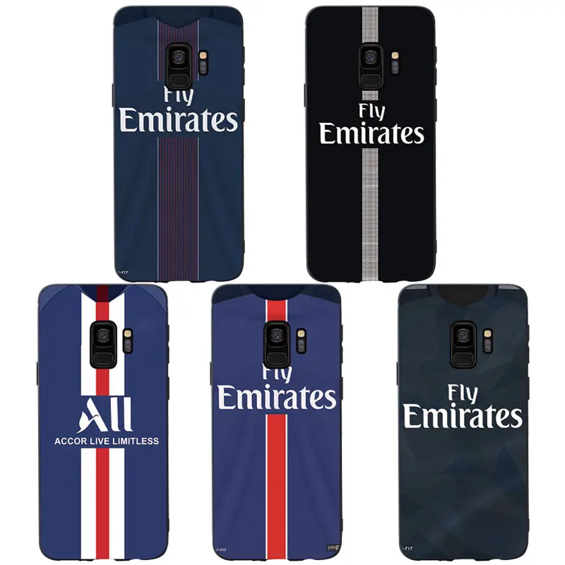 

RKQ PSG Jersey Style Phone Case Cover For Samsung Galaxy S6 S7 edge S8 plus S9 plus S10e plus lite Soft Case
