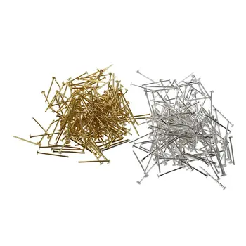 

400-Piece Silver/Gold Mix Head Pins for Jewelry Making(18mm)