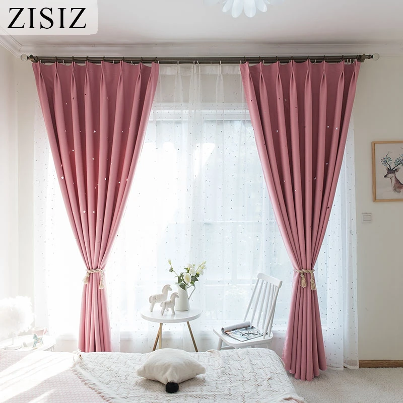 ZISIZ современные блестящие звезды Детские затемненные шторы для детей мальчиков и