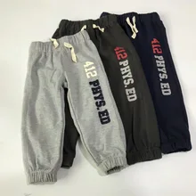 Импортные товары; детская одежда; Свободные повседневные штаны для мальчиков; брюки из чистого хлопка с петлей; сезон весна-осень