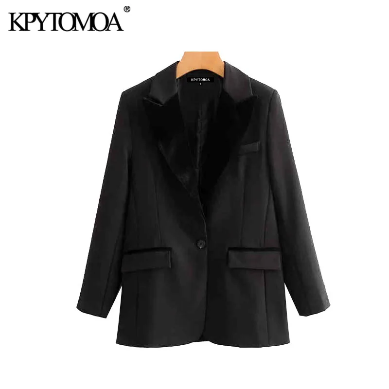 Женский бархатный блейзер с карманами винтажный стильный Блейзер составного