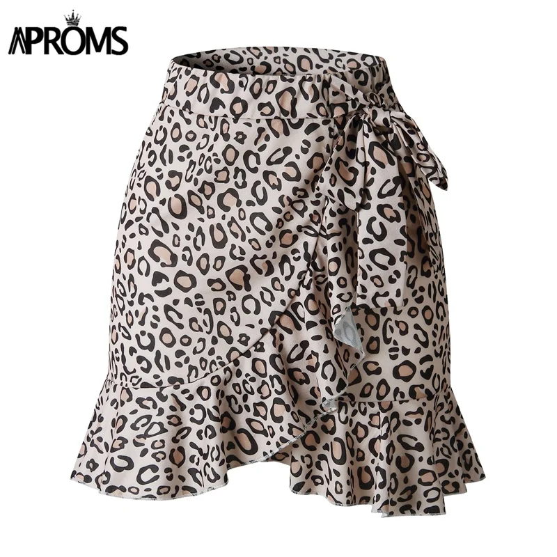 Aproms короткая мини-юбка с принтом в горошек, женская летняя юбка с высокой талией и рюшами, женская уличная юбка с узкими Низами, Saias