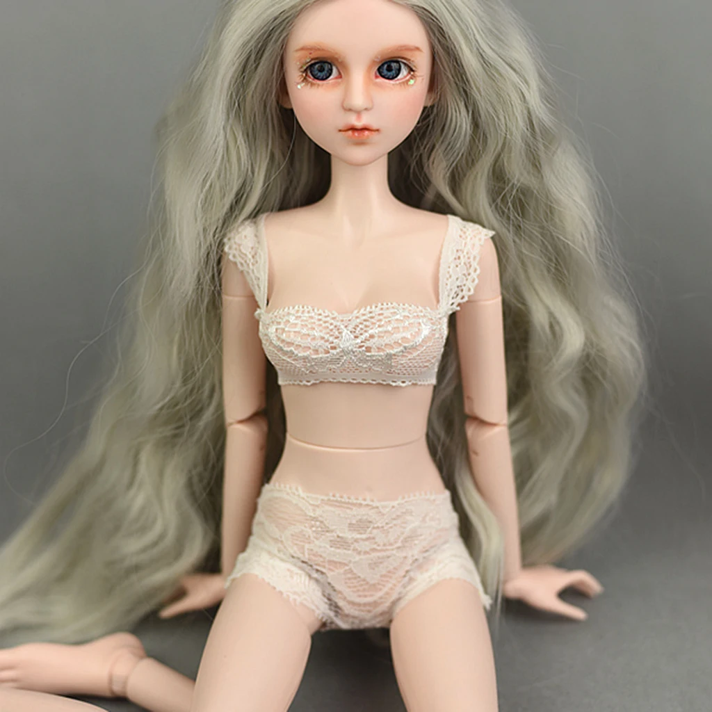 Модный белый кружевной комплект нижнего белья для 1/4 BJD ночь Лолита куклы одежда аксессуары