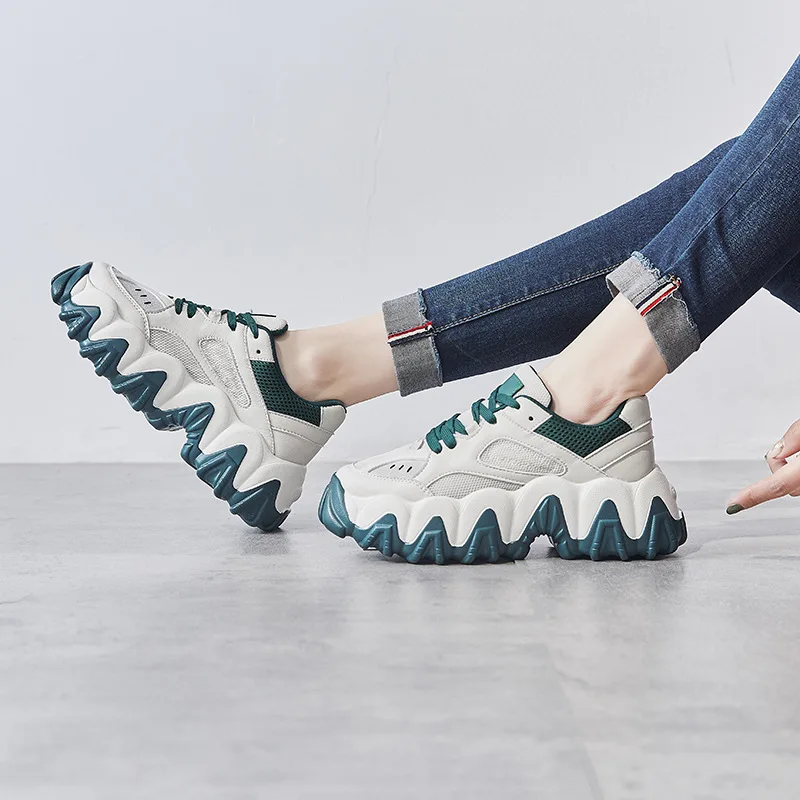

Network Red Fire Wave Pattern Dad Shoes Women's INS Trendy Shoes 2020 Spring New Style Korean-style Versatile Casual Sports Shoe