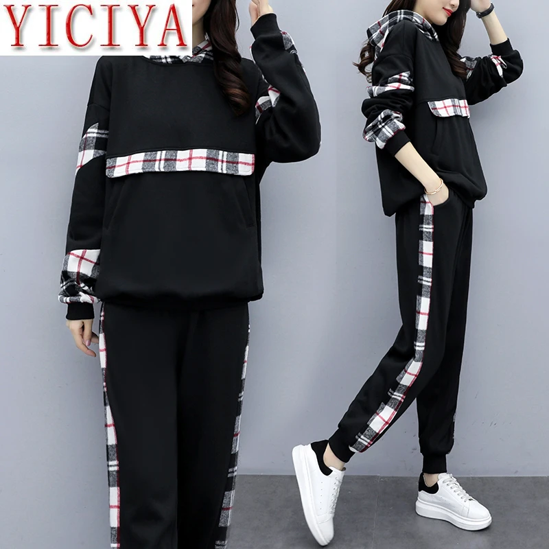 plus size black two piece outfits