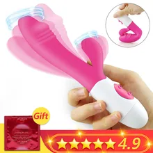 G Spot Dildo Rabbit Vibrator for Women Dual Vibration Silicone Waterproof Female Vagina Clitoris Massager Sex Toys For Women
