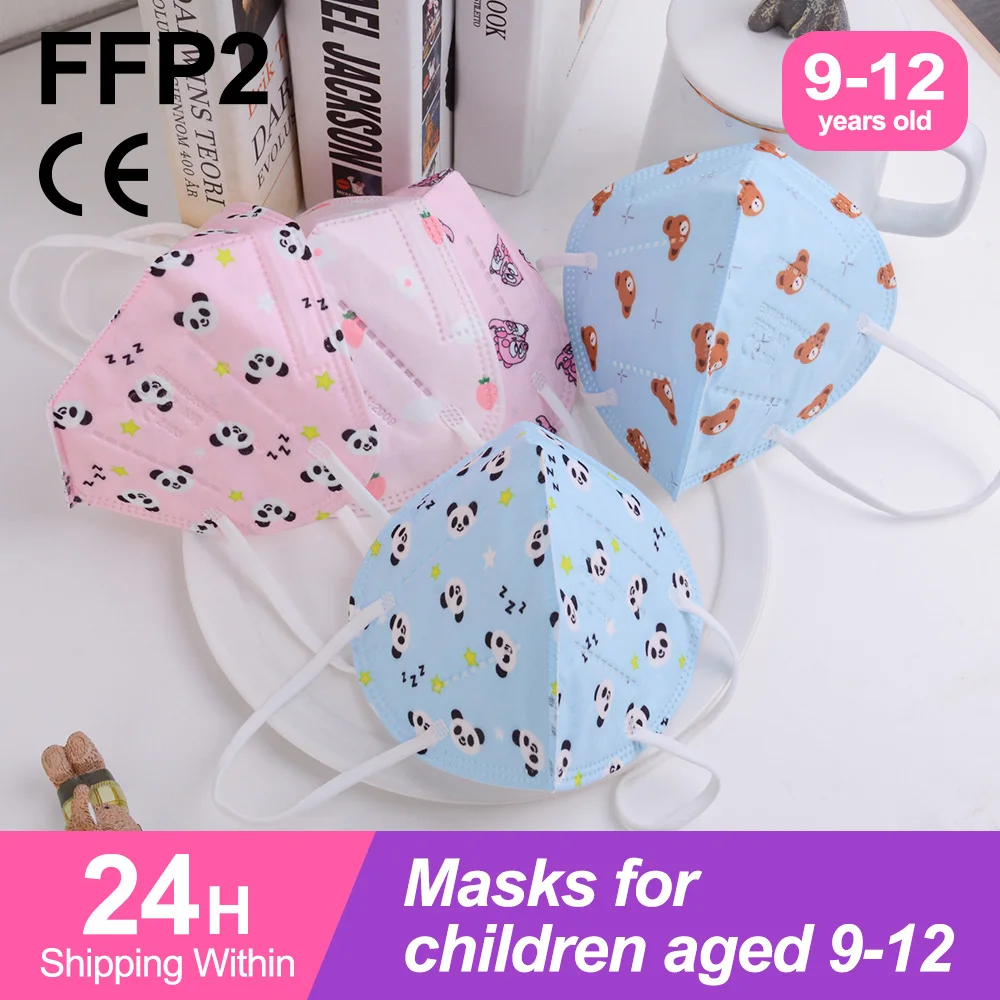 

Мультфильм дети KN95 рот маска для лица с Mascaillas FFP2 CE Colores для детей 5-слойный чехол Защитный FPP2 маска Enfant ffp2mask