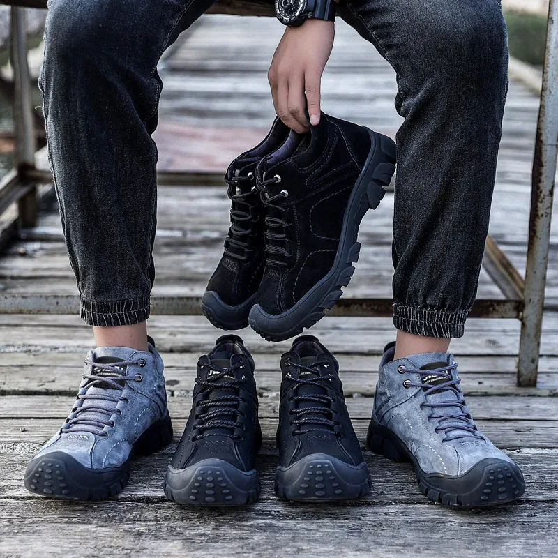 Мужская зимняя теплая Вельветовая защитная обувь со стальным носком; Ультра-светильник; кроссовки с мягкой подошвой; непромокаемые строительные рабочие ботинки