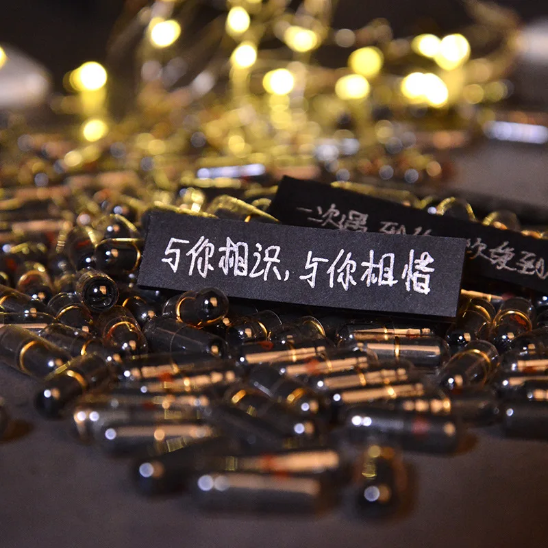 100 Pcs Expression Message Capsule Valentines Day Gift Party Favors Wedding Birthday Supplies Girlfriend Boyfriend Gift