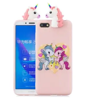 

Y5 (2018) silicone Case on for Coque Huawei Y5 prime 2018 Cover 5.45 inch Cartoon 3D Doll Toys Candy Soft TPU Cases Capa Funda