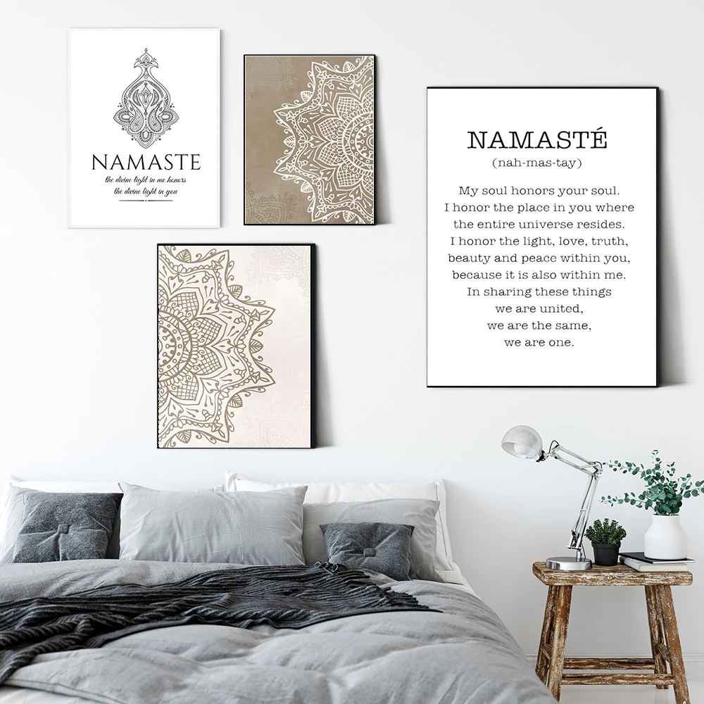 Mandala-Abstract-Canvas-Poster-Yoga-Wall-Art-Namaste-Quote-Print-Painting-Decorative-Picture-Modern-Living-Room