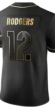 Custom Embroidery For Men Women Kid Youth Aaron Rodgers Golden Black American Football Jersey