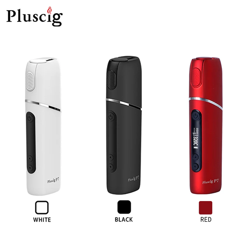 Pluscig P7 Charged Electronic Cigarette Vape Kits Box Continuous Smokable Compatibility with Brand Heating Tobacco Stick