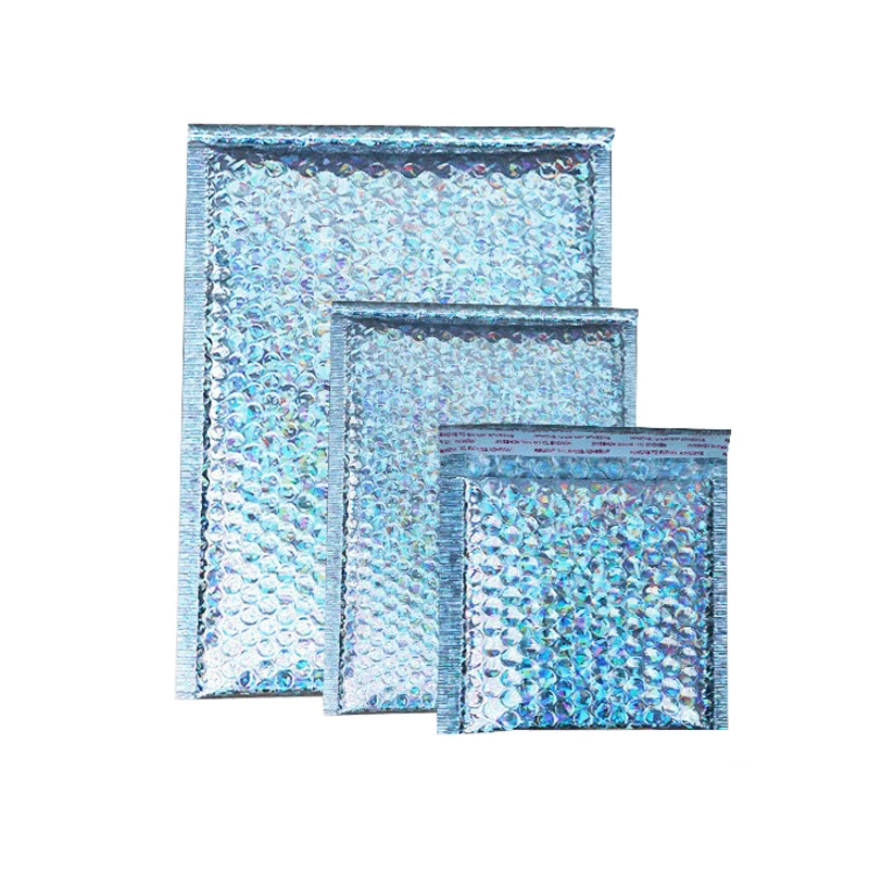 US Warehouse 10 pcs/lot Metallic Padded Envelopes Poly Mailer Holographic laser pink Bubble Mailers For Shipping Packaging - Image 4