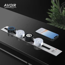 Avoir Track Socket In The Countertop Multi-purpose Meeting Tabletop Hidden Sockets Usb Wall Plug EU UK FR US Electrical Outlets