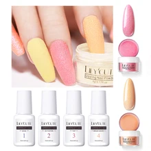 LILYCUTE комплект погружения ногтей Блеск порошок комплект Градиент Французский ногтей косметическая пудра Kit Красочные голографические натуральный сухой пигмент 2/3/4/8 шт