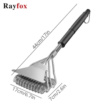 

Barbecue Grill Brush Stainless Steel Wire Bristles BBQ Cleaner Grill Cleaning Brush Outdoor Cooking BBQ Tools Grill Accessories
